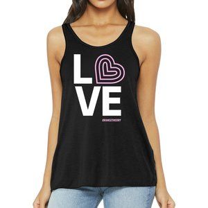 OrangeTheory Bella flowy racerback tank LOVE valentines edition